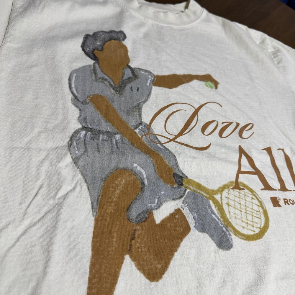 Round21 Love All Althea Gibson Tennis T Shirt US Open Wimbledon Large Rare - Picture 3 of 9